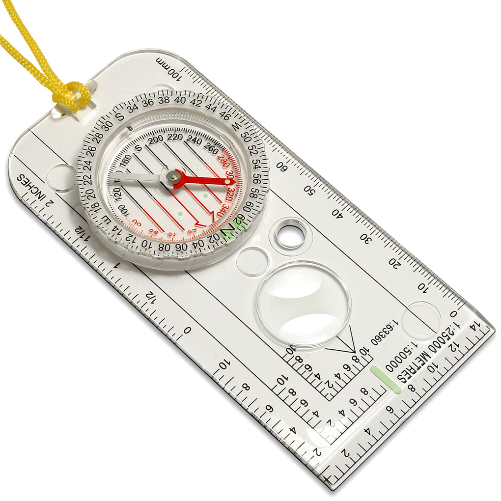 Map Compass Orienteering - 나침반 탐색지도 눈금자 독서 스카우트 규모