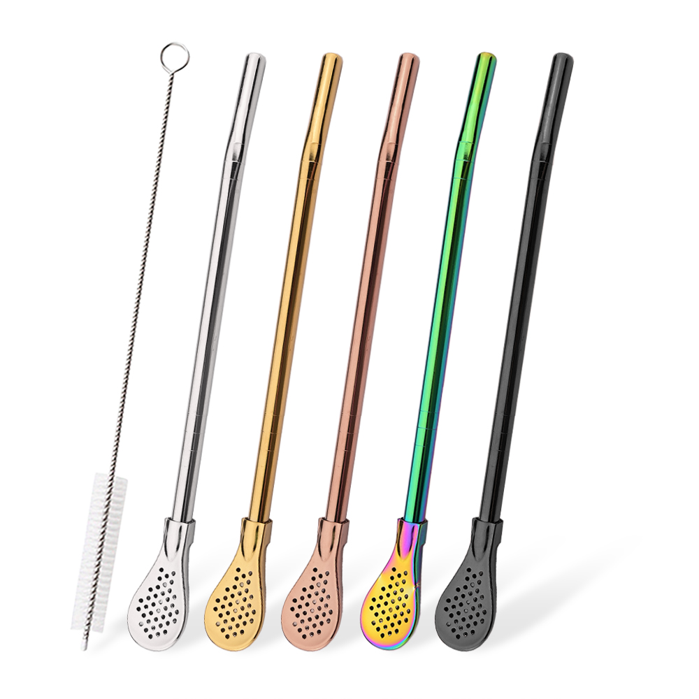 Water Filter Straw - 5Pcs Yerba Mate Bombilla 스테인레스 스틸