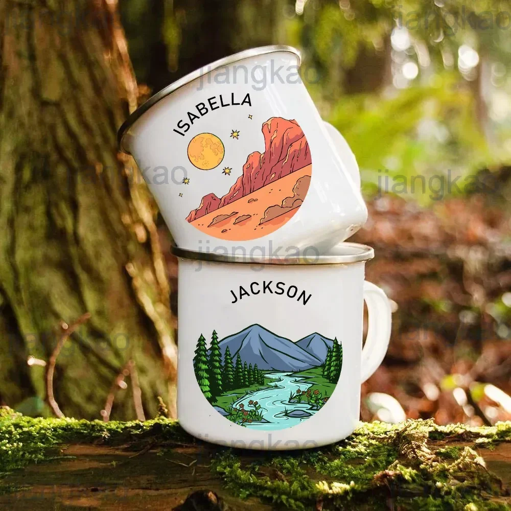 Outdoor Adventure Names - 개인 맞춤 캠퍼 머그컵, 맞춤 이름