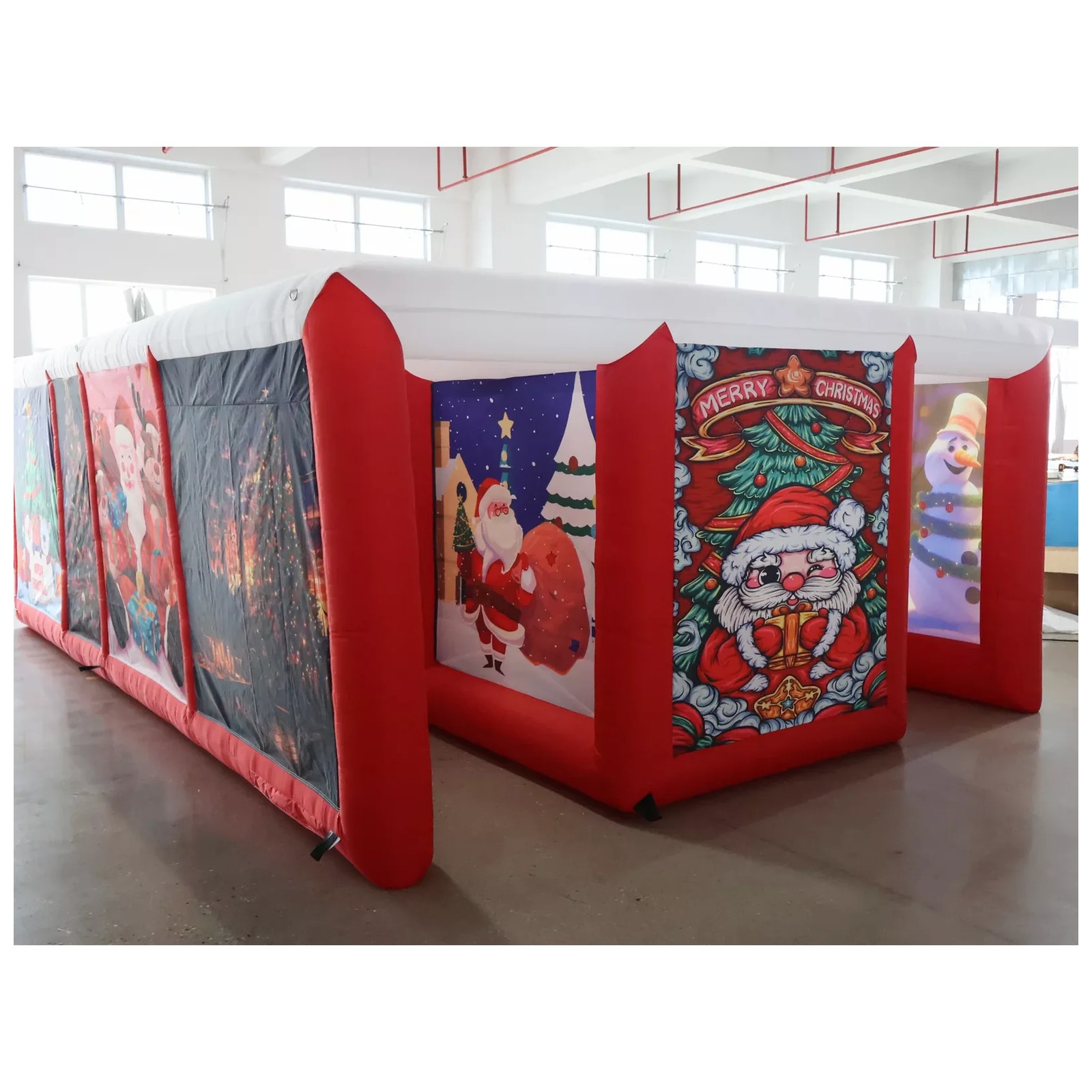 Outdoor Adventure Rentals - 야외용 빨간색 덮개형 에어바운스 미로 4X6m