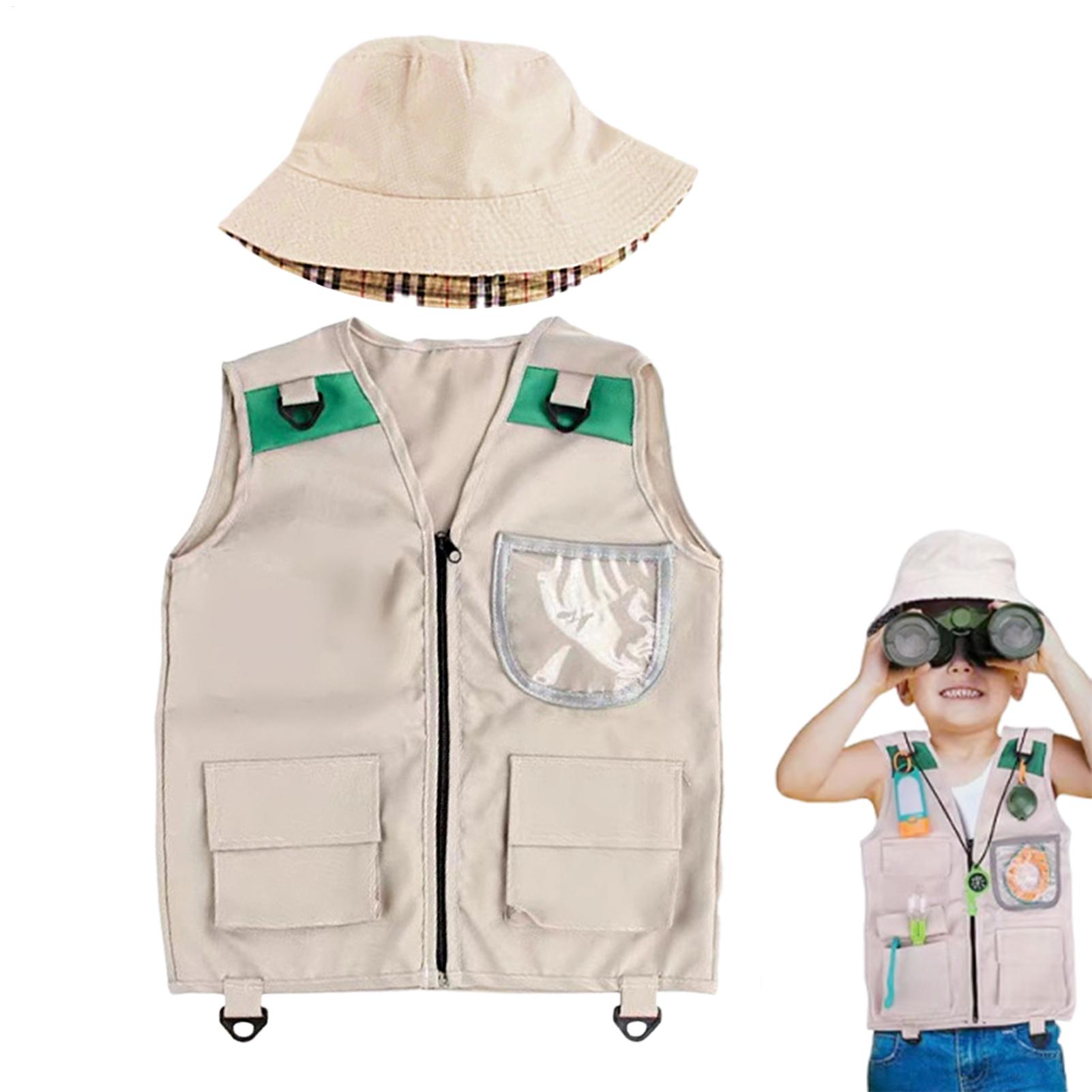 사파리 키즈 야외 탐험 키트, 카고 조끼 및 모자 세트 - Outdoor Adventure Girl 리뷰 및 가격