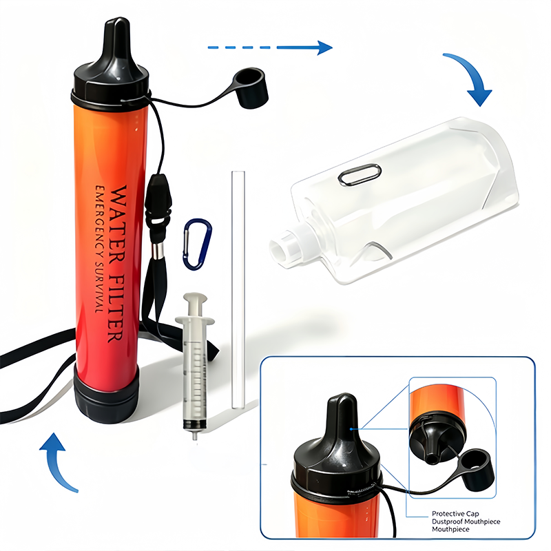 5000L 용량의 휴대용 비상용 생존용 정수 필터 빨대 - Water Filter Straw 리뷰 및 가격