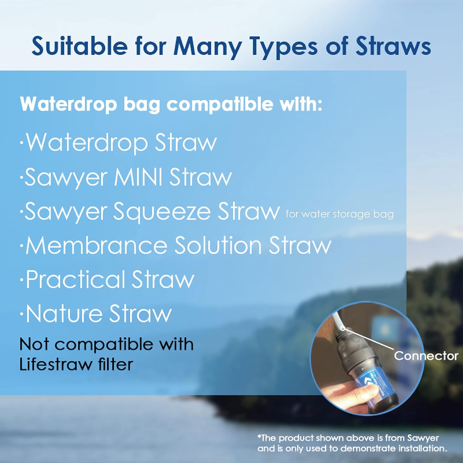 물방울 중력 물주머니, 정수 필터 빨대와 호환 가능 | - Water Filter Straw 리뷰 및 가격