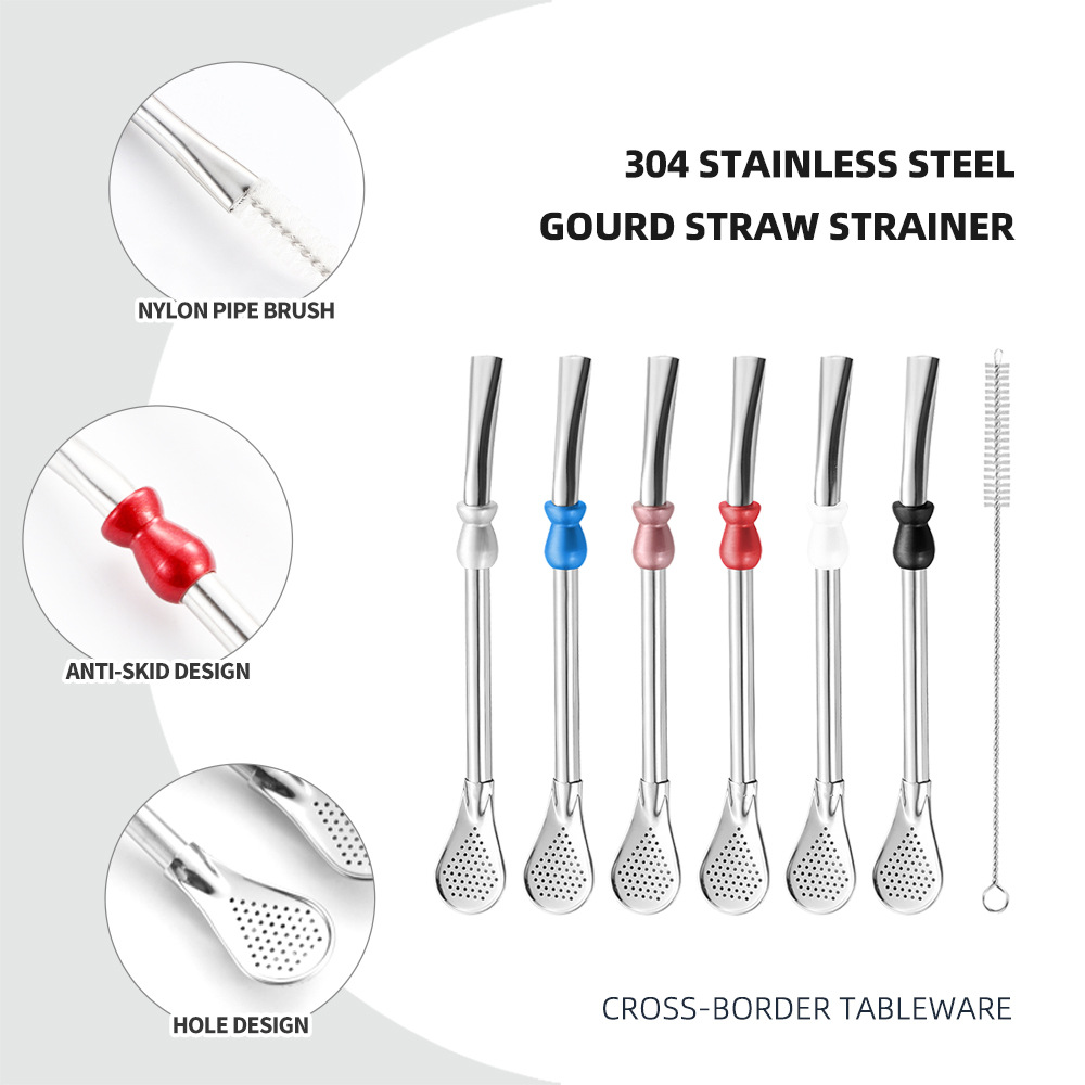 핫세일 재사용 가능한 빨대 스푼 스테인리스 스틸 304 - Water Filter Straw 리뷰 및 가격