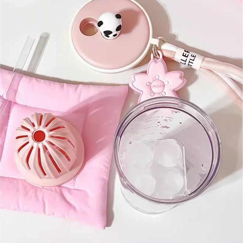 소녀용 귀여운 사쿠라 판다 트리탄 스포츠 물병, 커피  - Water Filter Straw 리뷰 및 가격
