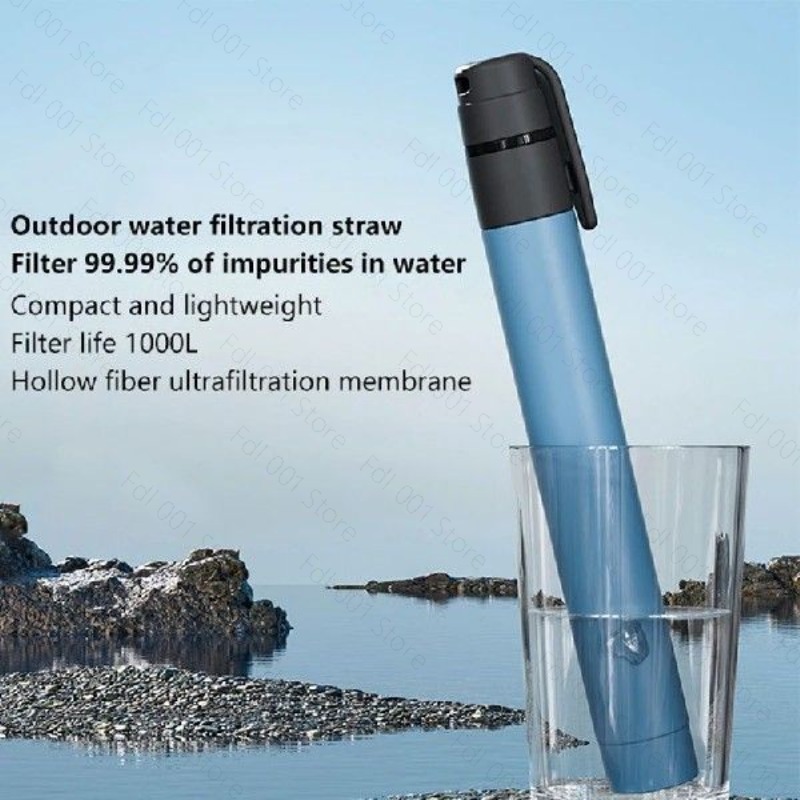 휴대용 미니 펜형 야외 정수 빨대 수동 정화기 (비상  - Water Filter Straw 리뷰 및 가격